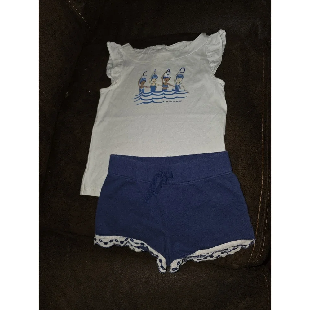 Janie and jack‎ ciao girls swimming outfit top shorts size 5